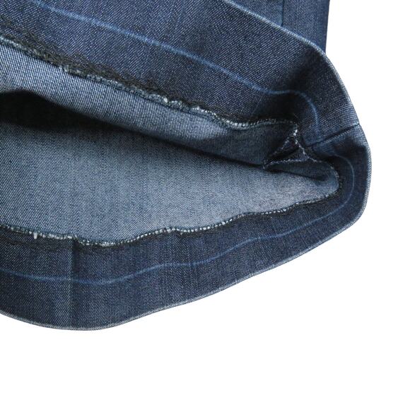 Express Editor Navy Blue Chambray Straight Leg Dress Pants Jeans Trousers 8S - Picture 6 of 8